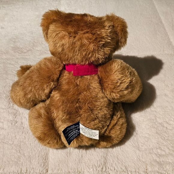 Authentic Handmade in Vermont Teddy Bear 15 inch Jointed Brown Plush Head Swivel - Picture 5 of 5